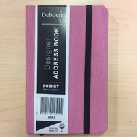 Debden Designer Pocket Address Book- Pink -DPA 132 x 85 mm