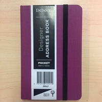Debden Designer Pocket Address Book- Purple -DPA 132 x 85 mm