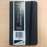 Debden Designer Pocket Address Book -Black -DPA 132 x 85 mm