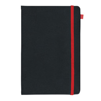 Debden Vauxhall Contrast Pocket Journal, Red Elastic, BJPC, 14h x 9w cm, 