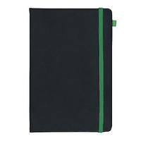 Debden Vauxhall Contrast Pocket Journal, Green Elastic, BJPC, 14h x 9w cm, 