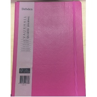 Debden Vauxhall Quarto Journal, Pink, Feint Ruled 26.5cm x 19.5cm VJQP
