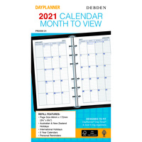 2021 Refill Debden DayPlanner Personal Month to View PR2300