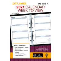 2021 Refill Debden DayPlanner Pocket Week to View KT3700