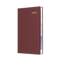 2022 Diary Collins Belmont Octavo Day to Page Indexed Burgundy 61PA.V78