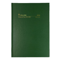 2022-2023 Financial Year Diary Collins A5 Week to View Green 38M4