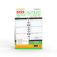 2022-2023 Financial Year Refill Debden DayPlanner Desk Week to View DK1760