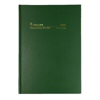 2022-2023 Financial Year Diary Collins A4 2 Days to Page Green 24M4