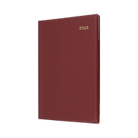 2023 Diary Collins Belmont Desk A5 Week to View Burgundy 387.V78