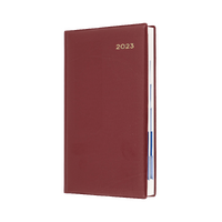 2023 Diary Collins Belmont Desk Octavo Day to Page Monthly Tab Burgundy 61PA.V78