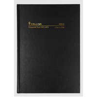 2023-2024 Financial Year Diary Collins A5 2 Days to Page Black 28M4