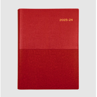 2023-2024 Financial Year Diary Collins Vanessa A5 Week to View Red