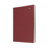 2024 Diary Collins Belmont Desk A4 Day to Page Burgundy 147.V78