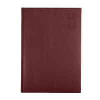 2024 Diary Collins Silhouette A4 Day to Page Maroon S4100.P78