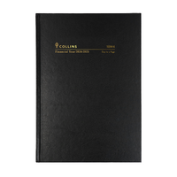2024-2025 Financial Year Diary Collins A5 Day to Page Black 18M4.P99