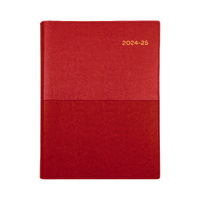 2024-2025 Financial Year Diary Collins Vanessa A4 Day to Page Red FY145.V15