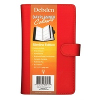 Debden DayPlanner Organiser Wiro Simline Complete PU Snap Red - No Refill Included SL7015