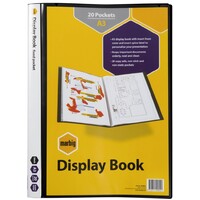 Marbig Display Book A3 Insert Cover Black 20 Pockets  2008802