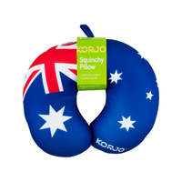 Korjo Neck Cushion Squinchy Pillow Aussie Flag Travel Accessories SQAUSF
