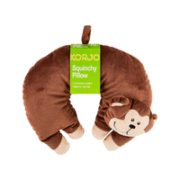 Korjo Neck Cushion Squinchy Pillow Monkey Travel Accessories SQKM