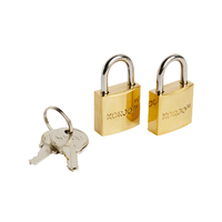 Korjo Luggage Locks Duo Pack 20mm Brass Travel Accessories LL20