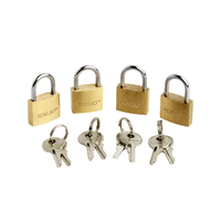 Korjo Luggage Locks 4-Pack 20mm Brass Travel Accessories LL104