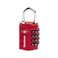 Korjo Luggage Lock Wordlock TSA Compliant Red Travel Accessories WLLL