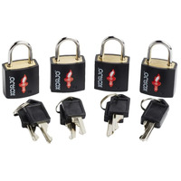Korjo Luggage Locks TSA Compliant 4 Pack Black Travel Accessories TSALL4