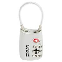 Korjo Combination Lock TSA Compliant Cable Grey Travel Accessories TSAFC