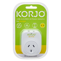 Korjo USB A+C & Power Adaptor for Europe (USB AC EU)