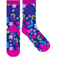 Frankly Funny Novelty Socks I'm A Delicate Flower Men Women One Size Fits Most