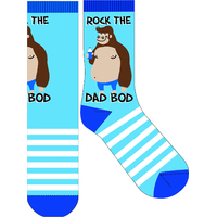 Frankly Funny Novelty Socks Rock The Dad Bod Men Women One Size Fits Most
