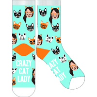 Frankly Funny Novelty Socks Crazy Cat Lady Men Women One Size Fits Most
