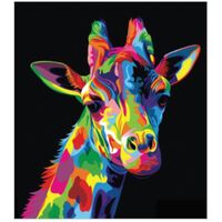 Diamond Art Colourful Giraffe 30x40cm HA0057 DIY Canvas Craft Diamond Decor