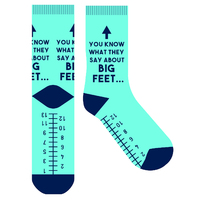 Frankly Funny Novelty Socks Big Feet Men Women One Size Fits Most