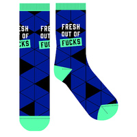 Frankly Funny Novelty Socks Fresh Out Of Fks Men Women One Size Fits Most