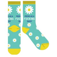 EJF Frankly Funny Novelty Socks, One Size Fits Most - Fresh as Daisy E8065