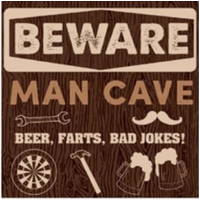 Frankly Funny Metal Hanging Sign Man Cave