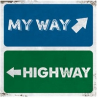 Frankly Funny Metal Hanging Sign My Way Highway