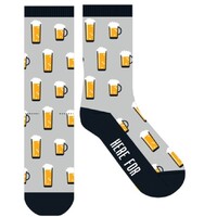 EJF Frankly Funny Novelty Socks, One Size Fits Most - Here For Beer E9941