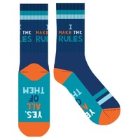 EJF Frankly Funny Novelty Socks, One Size Fits Most - I Make The Rules E10147
