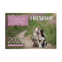 2026 Calendar Friendship 16-Month Horizontal Wall, Design Group CAL26003