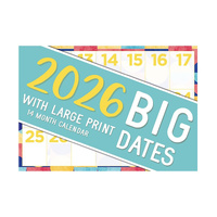 2026 Calendar Big Dates 14-Month Horizontal Wall, Design Group CAL26004