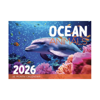 2026 Calendar Ocean Animals 16-Month Horizontal Wall, Design Group CAL26027