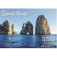 2027 16-Month Calendar Design Group Scenic Views Horizontal Wall, CAL27015