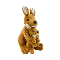 Eco Buddies Plush 25cm Kangaroo Mum & Baby, ECO55001