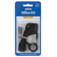 Kevron Office Kit 4 Piece Set - Black 47043BLK