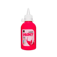 Educational Colours Fluorescent Rainbow Junior Acrylic Paint 250 mL Pink 