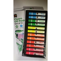 Educational Colours Fluoro Oil Pastels12 Pack