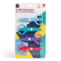 Educational Colours Craft Scissors Set of 4 Different Patterns Kids Games
